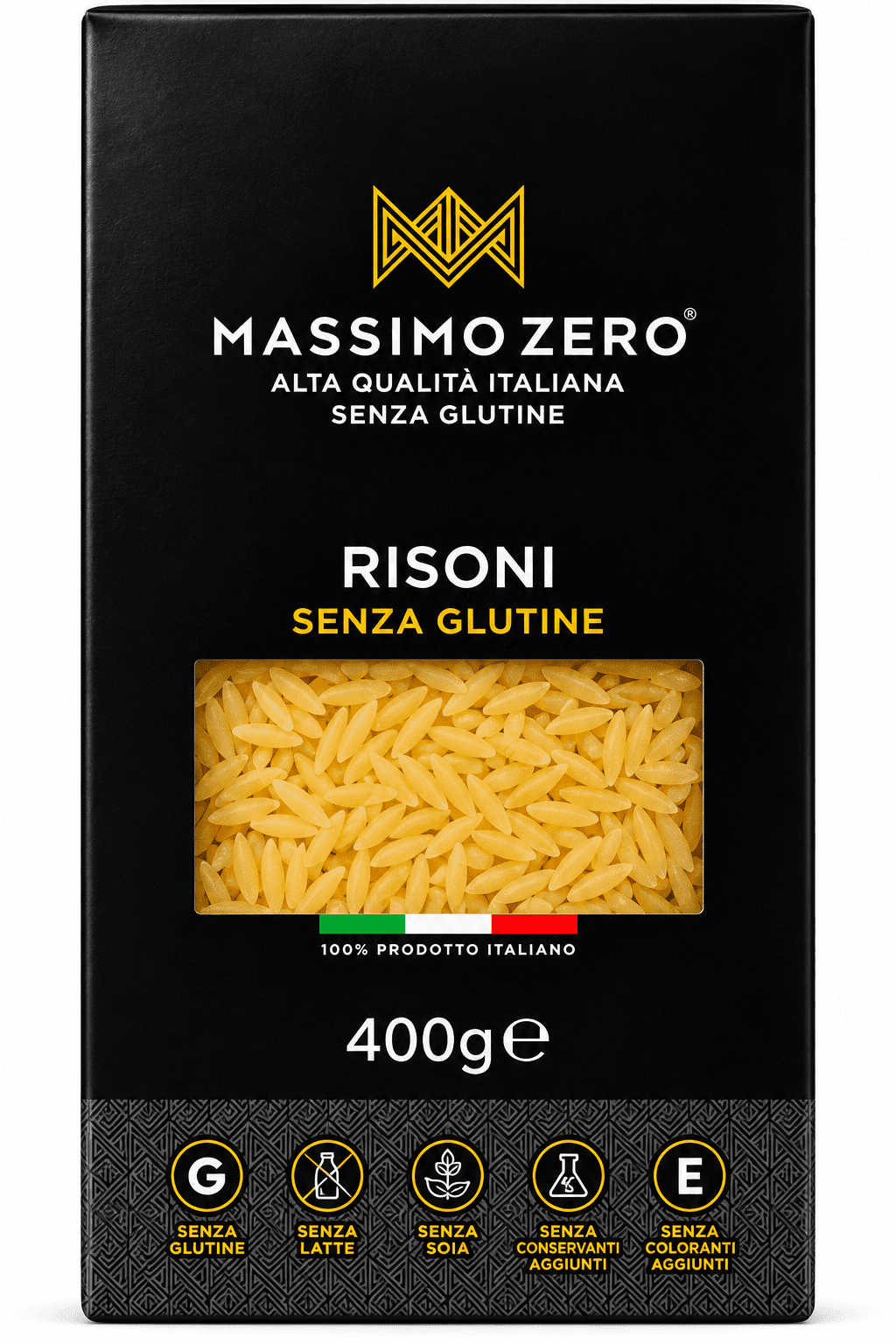 Паста Ризони из кукурузы и риса без глютена Massimo Zero 400г