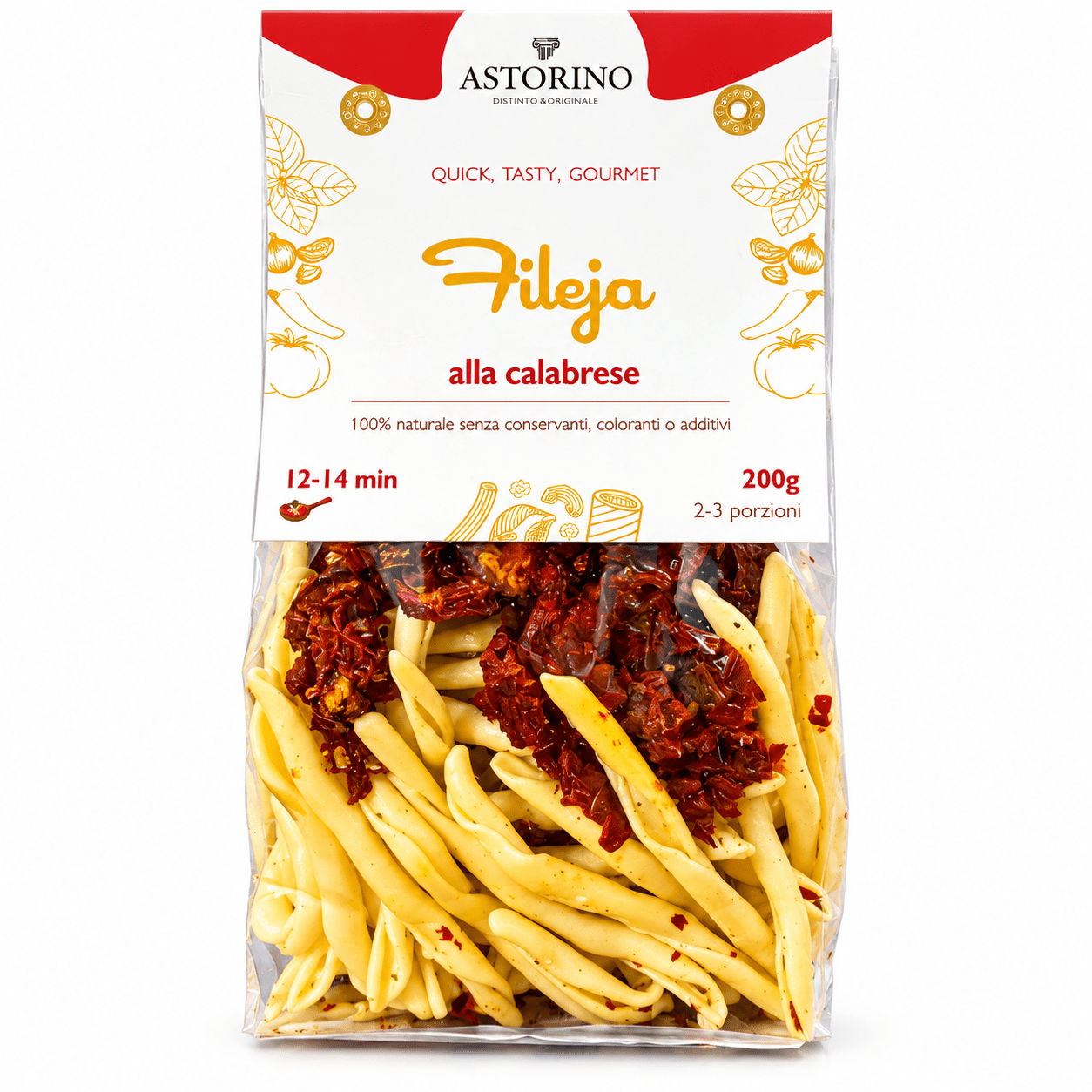 Паста Филежа калабрезе 200 г, Fileja alla calabrese Astorino 200 gr