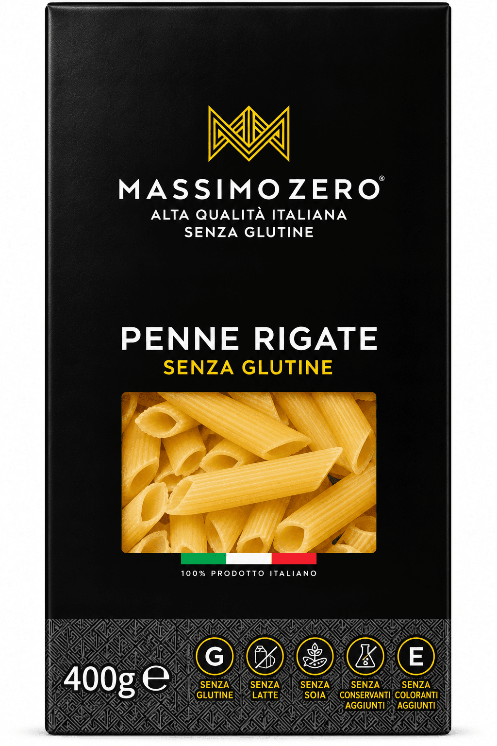 Паста Пенне из кукурузы и риса без глютена Massimo Zero 400г