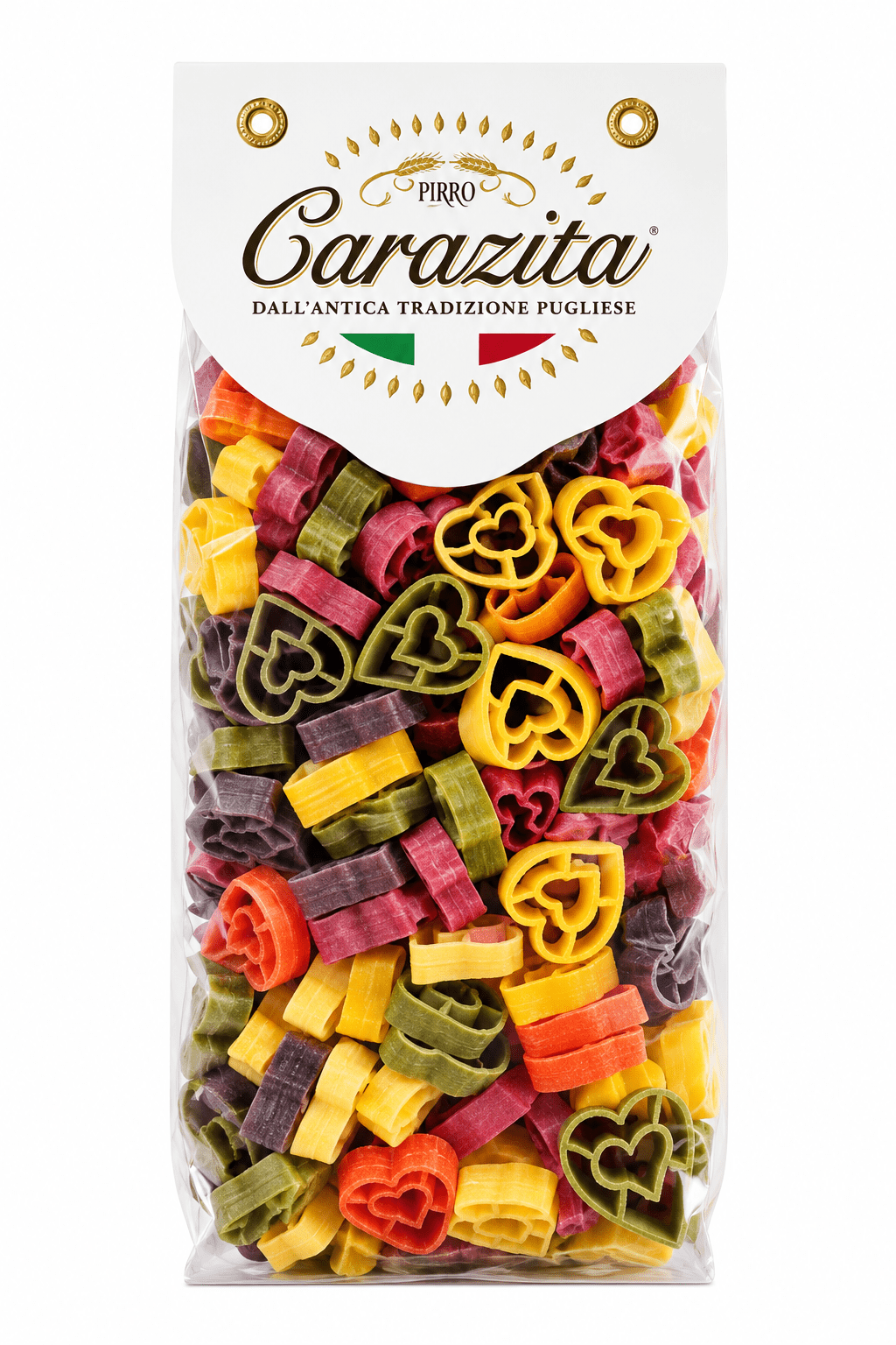 Паста ручной работы мультиколор Куори ( сердечки) 6 цветов 500 гр.Carazita