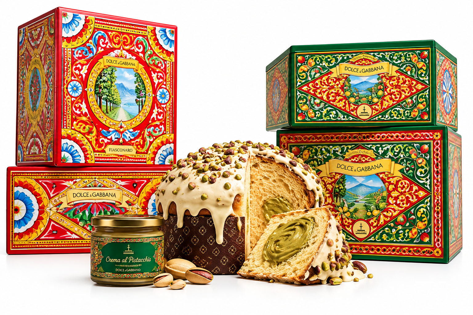 Панеттоне с фисташковым кремом Dolce and Gabbana Fiasconaro 1000 g