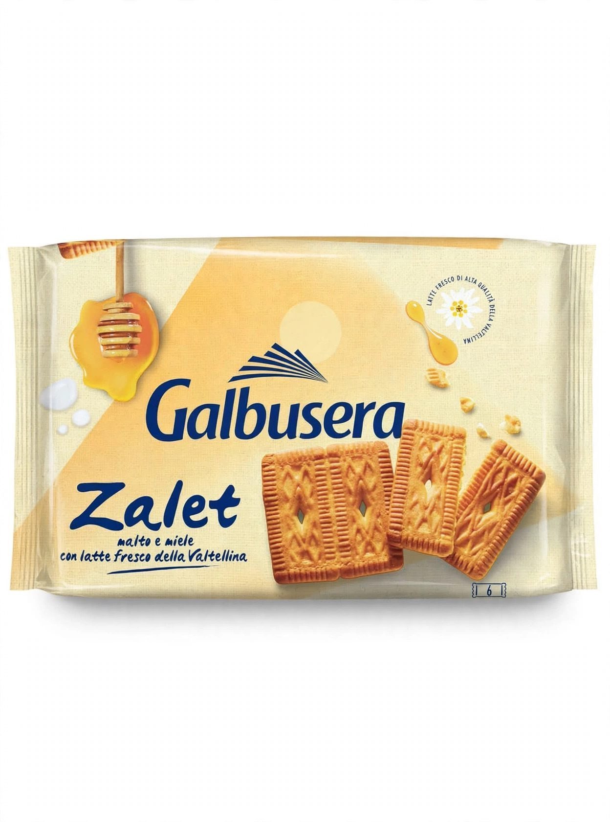 Печенье Zalet с солодом и мёдом, с молоком — Galbusera
