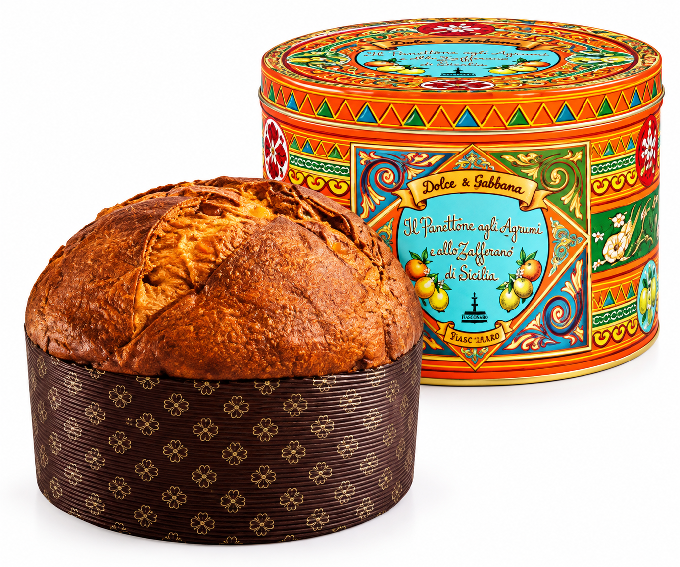 Панеттоне с цитрусовыми и шафраном Dolce Gabbana Fiasconaro 1000 g