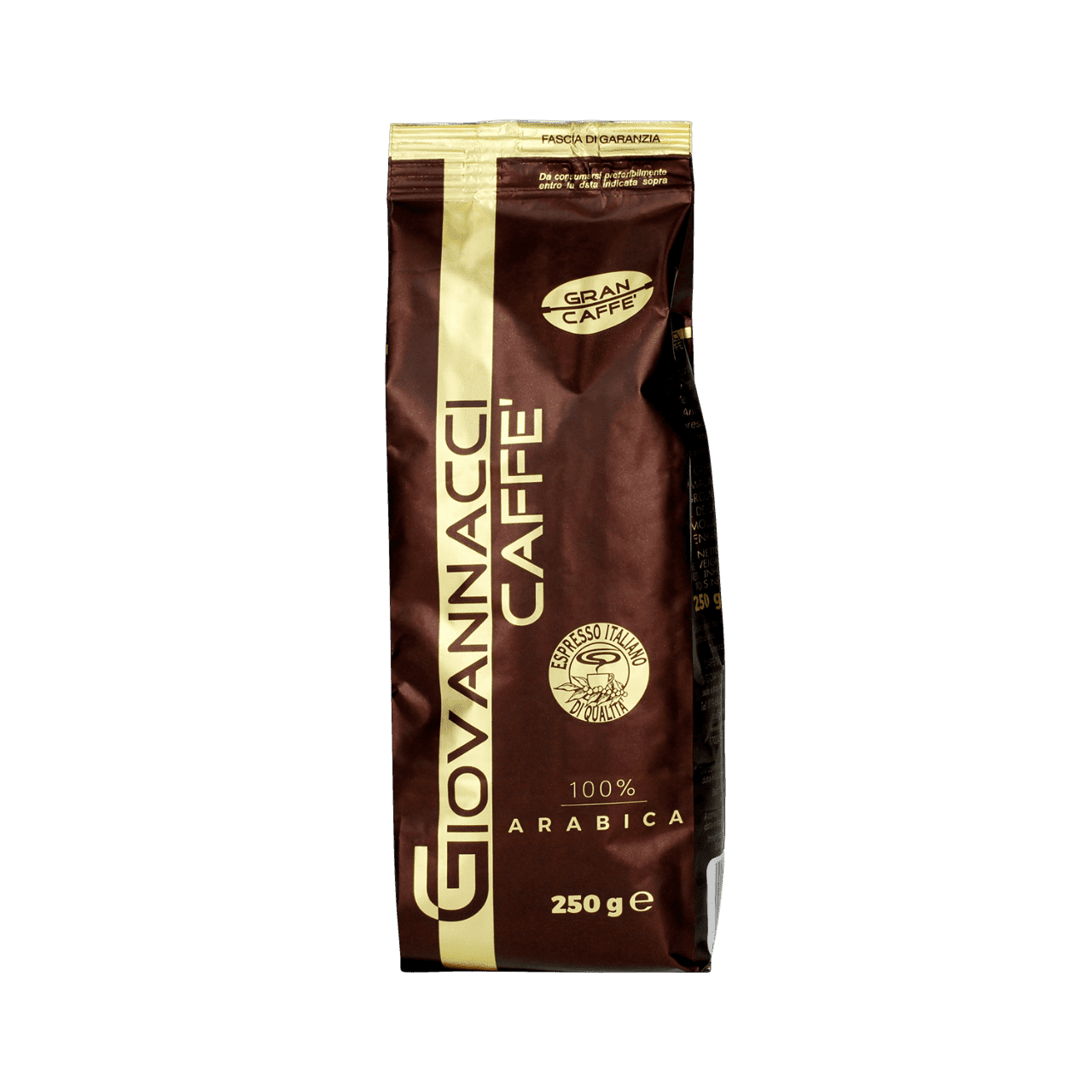 Кофе в зернах GRAN CAFFE, смесь обжаренная 100% Арабика, GIOVANNACCI, 1 кг 250g (ITALY)