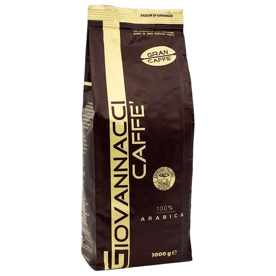 Кофе в зернах GRAN CAFFE, смесь обжаренная 100% Арабика, GIOVANNACCI, 1 кг (ITALY)