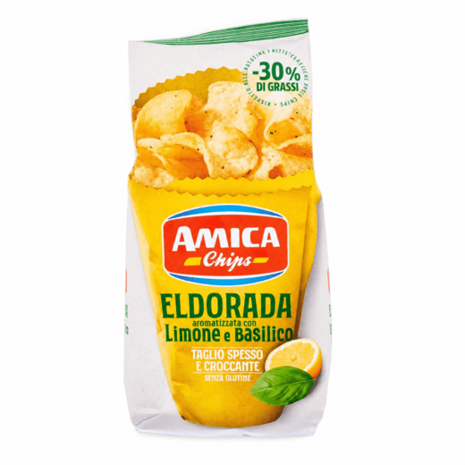 Чипсы "Amica" с лимоном и базиликом 130 гр Италия