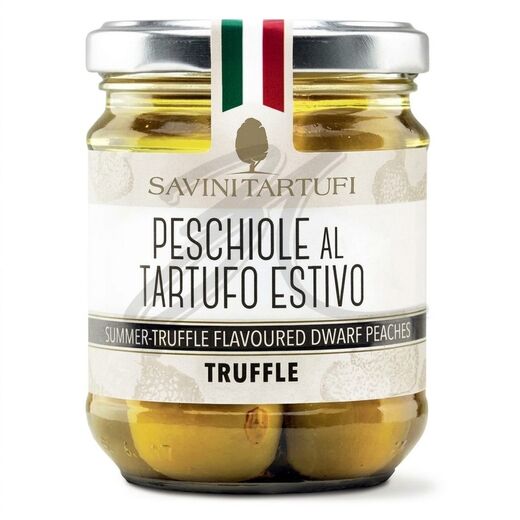 Персики "Savini Tartufi" зеленые с трюфелем ст/б 175мл Италия