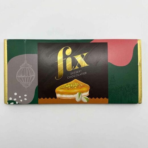 Дубайский шоколад "Fix" темный со вкусом фисташки 200 гр