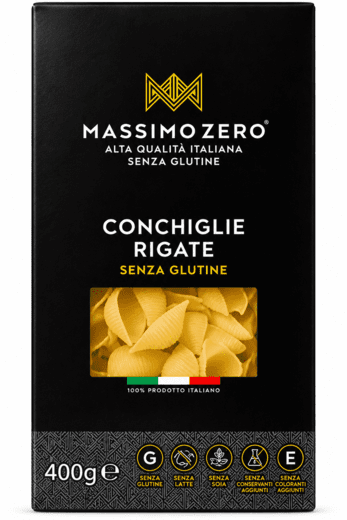 Паста Конкилье ригате из кукурузы и риса без глютена Massimo Zero 400 г