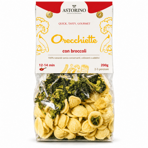 Паста Орекьетте с брокколи 200 г, Orecchiette con broccoli Astorino 200 gr