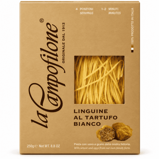 Яичная паста Лингвине с белым трюфелем 250 г, Pasta all’uova Linguine al tartufo bianco, La Campofilone, 250 g