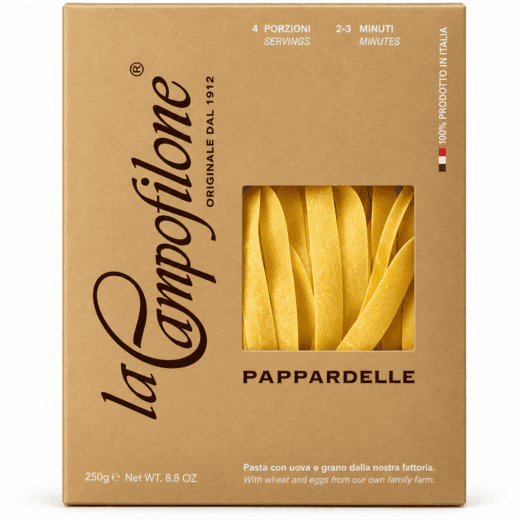 Яичная паста Паппарделле, 250 г, Pasta Pappardelle all’uova, La Campofilone, 250 g