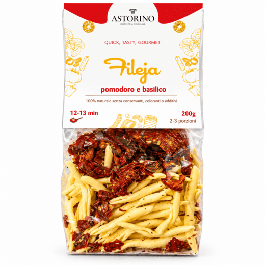 Паста Филежа с томатами и базиликом 200 г, Fileja Pomodoro e basilico Astorino 200 gr