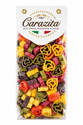 Паста ручной работы мультиколор Куори ( сердечки) 6 цветов 500 гр.Carazita