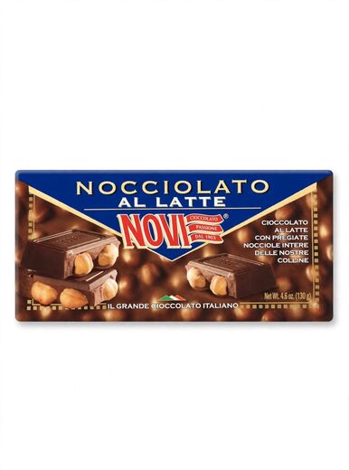 Novi Nocciolato al Latte — молочный шоколад с цельным фундуком, 130 г