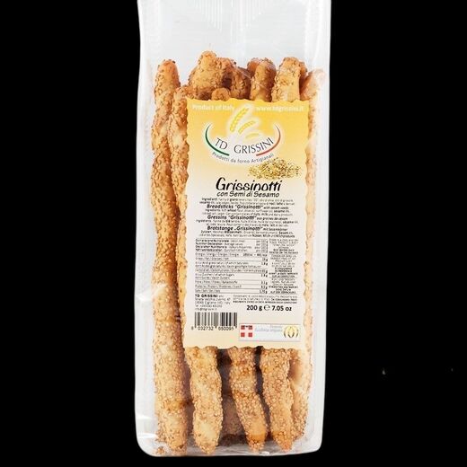 ГРИССИНОТТИ С КУНЖУТОМ TD GRISSINI, 200 Г